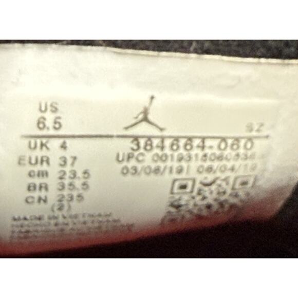 Nike Air Jordan Retro 6 Mid Shoes Black Infrared 384665-060 Women 6.5 - Picture 15 of 15